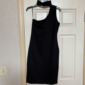 Lulus One Shoulder Cuffed Neck Fitted Dress XL